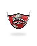 ADULT MONEY CAMO (RED) FORM-FITTING FACE MASK