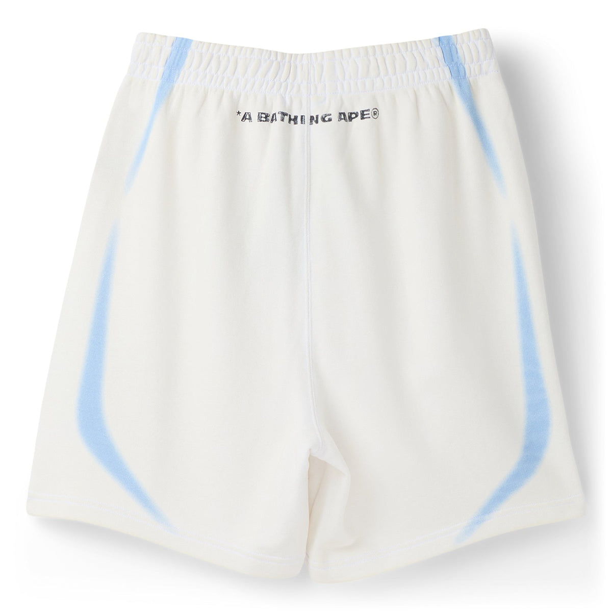 A Bathing Ape Heavy Wash Hand Draw Football Logo Relaxed Fit Sweat Shorts M (White) - Image 2