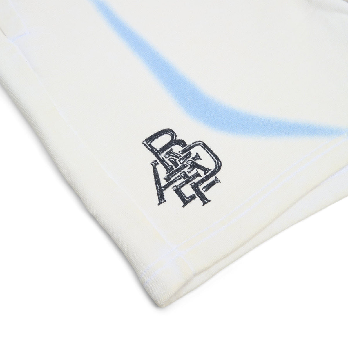 A Bathing Ape Heavy Wash Hand Draw Football Logo Relaxed Fit Sweat Shorts M (White) - Image 5