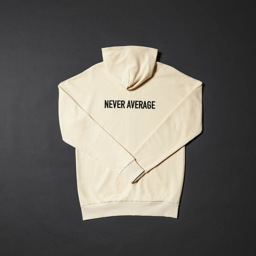 Cream Zip Up Hoodie