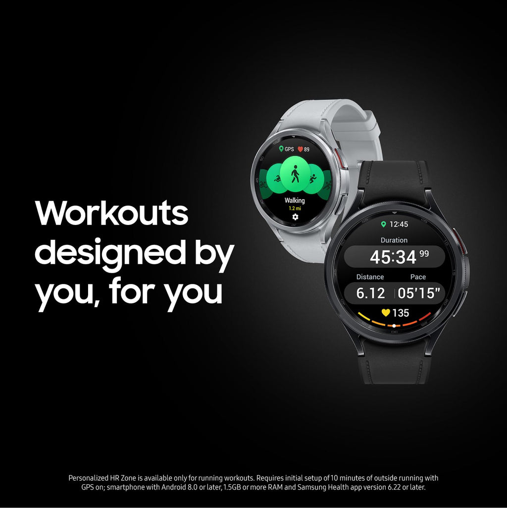 Samsung - Galaxy Watch6 Classic Stainless Steel Smartwatch 43mm LTE - Silver - SM-R955UZSAXAA