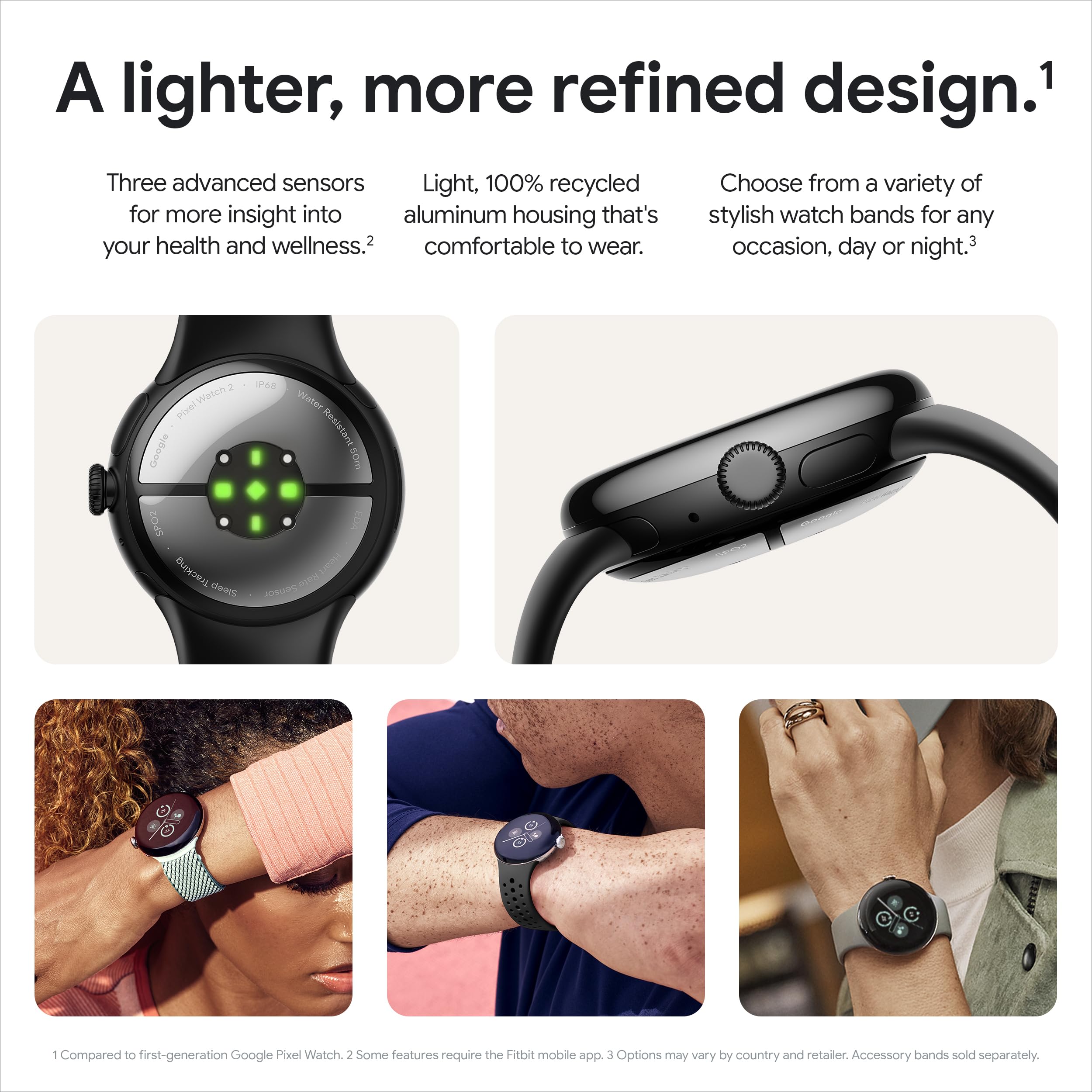 Verizon - Google Pixel Watch 2 41mm Matte Black Aluminum Smartwatch with Obsidian Active Band  - Wi-Fi - GA05013-US