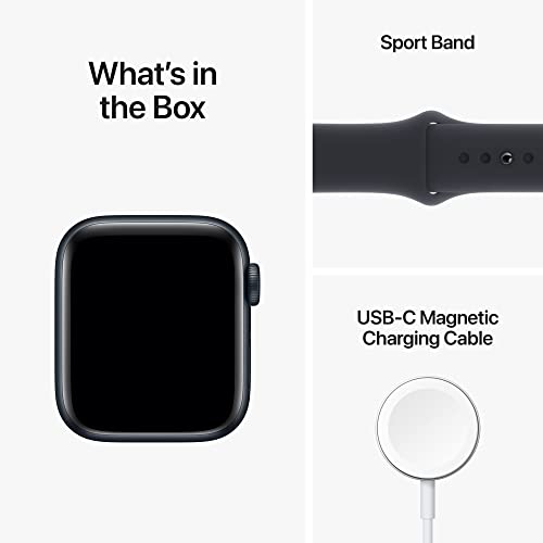 Apple Watch SE 2nd Gen (GPS) 40mm Midnight Aluminum Case with Midnight Sport Band - S/M - MXE73LL/A