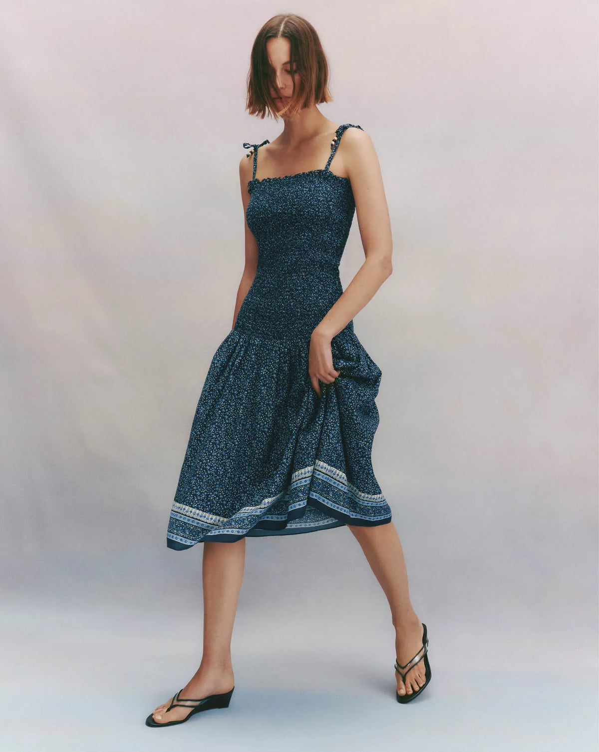 Marietta Smocked Midi Dress - Image 5