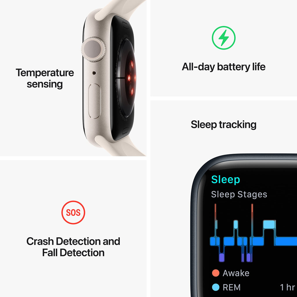 Apple Watch Series 8 (GPS) 45mm Aluminum Case w/ (PRODUCT)RED Sport Band - M/L - (PRODUCT)RED - (2022)