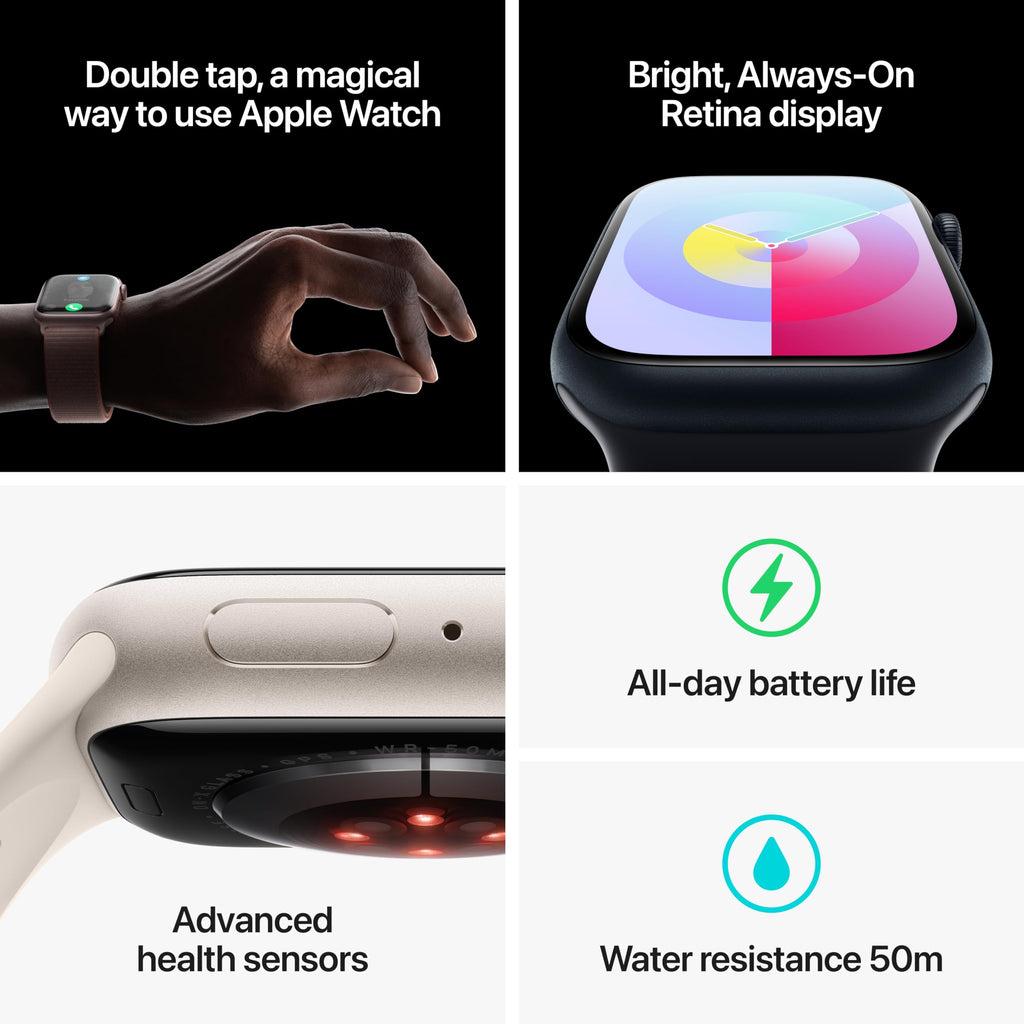 Apple Watch Series 9 GPS 45mm Pink Aluminum Case with Light Pink Sport Loop  (NO BLOOD OXYGEN) - MR9J3LW/A