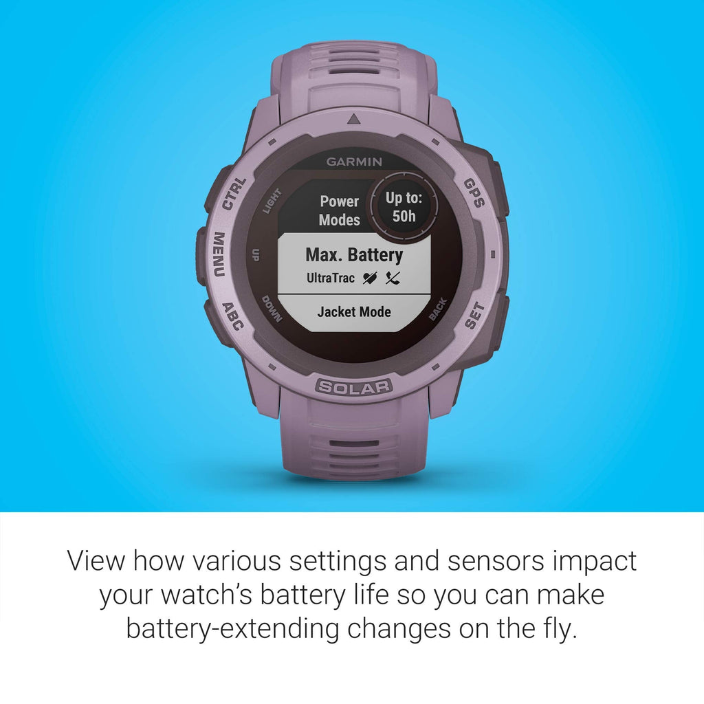 Garmin - Instinct Solar 45mm Fiber Orchid w/ Orchid Band - 010-02293-12