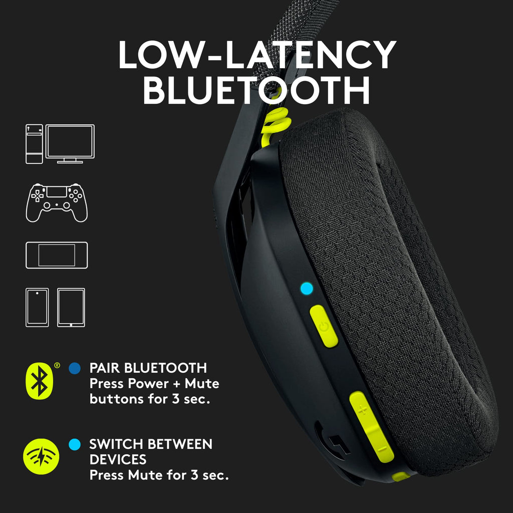 Logitech - G435 Wireless Gaming Headset for PC, PlayStation 5, or PlayStation 4, Nintendo Switch - B