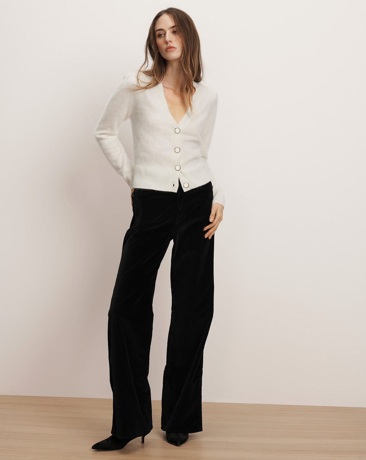 Solene Brushed Cashmere Cardigan - Image 2