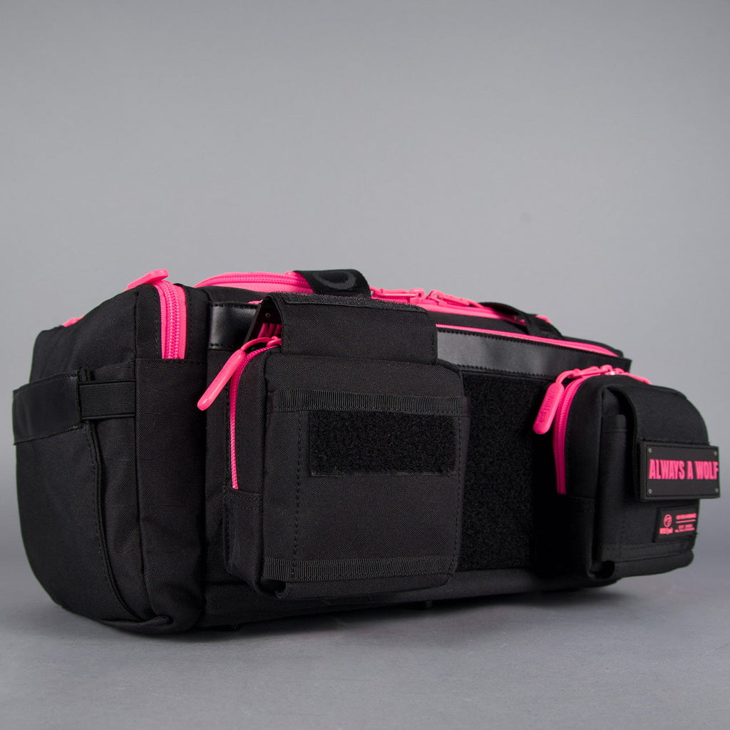 20L Mini Duffle Bag Black Neon Pink