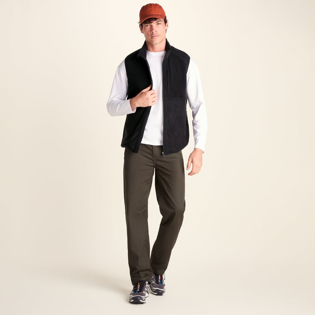 Ainsworth Mens Microfleece Gilet - Terrain Print - Image 2