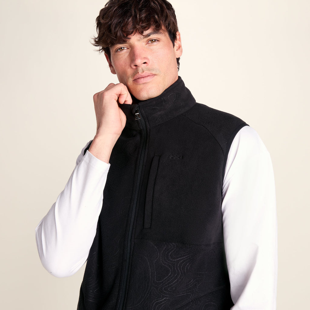 Ainsworth Mens Microfleece Gilet - Terrain Print - Image 5