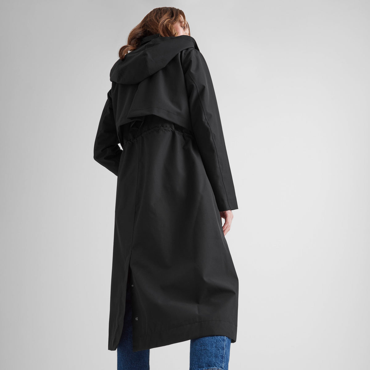 Alva Womens Waterproof Trench Coat - Black - Image 7