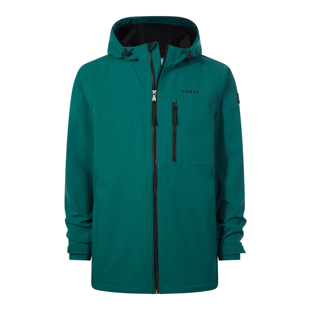 Andro Mens Hooded Waterproof Softshell Jacket - Dark Turquoise - Image 9