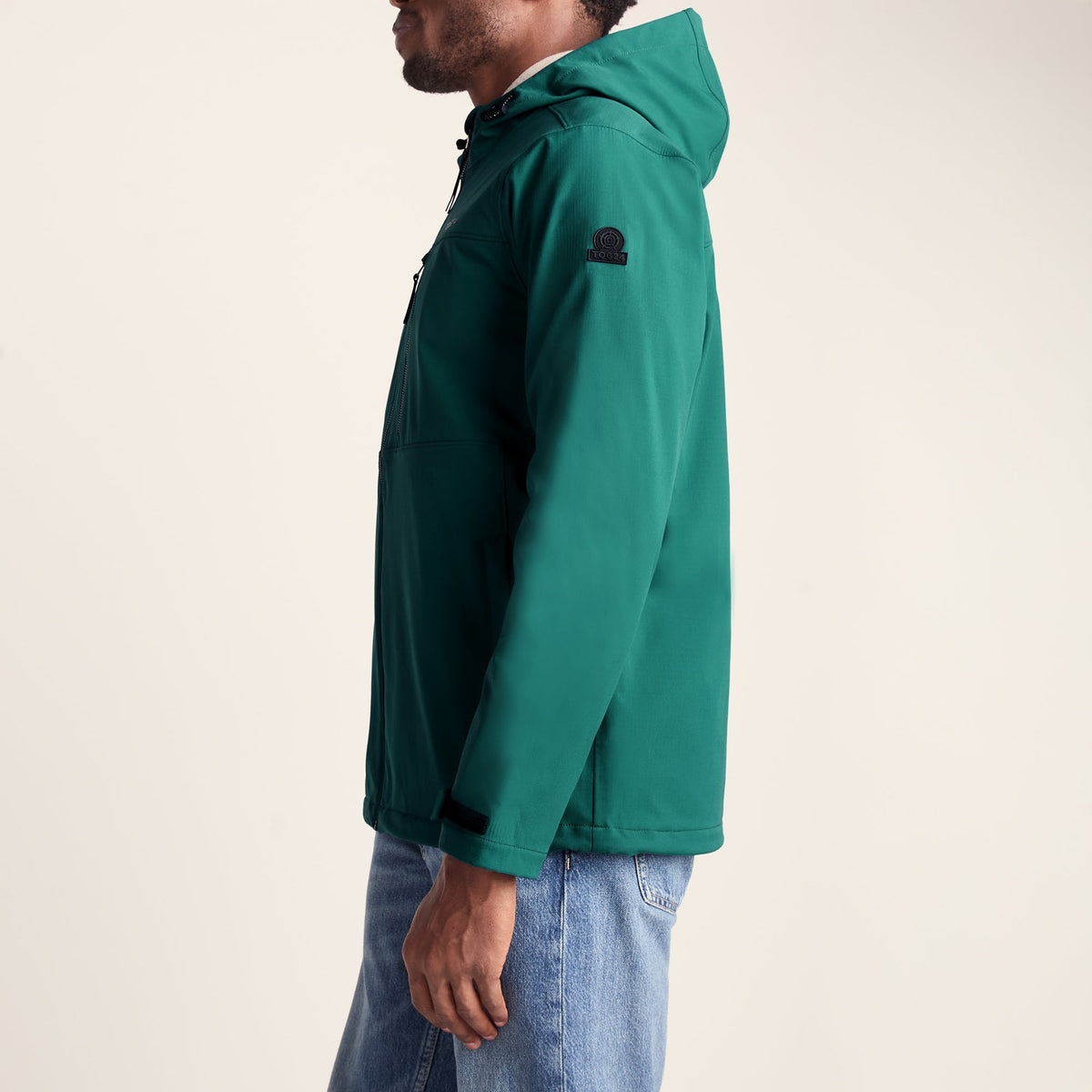 Andro Mens Hooded Waterproof Softshell Jacket - Dark Turquoise - Image 5