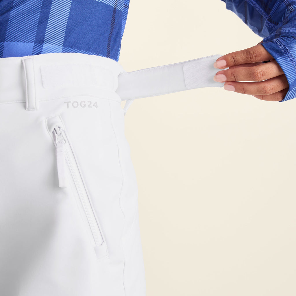 Annecy Womens Softshell Salopettes - Optic White - Image 5