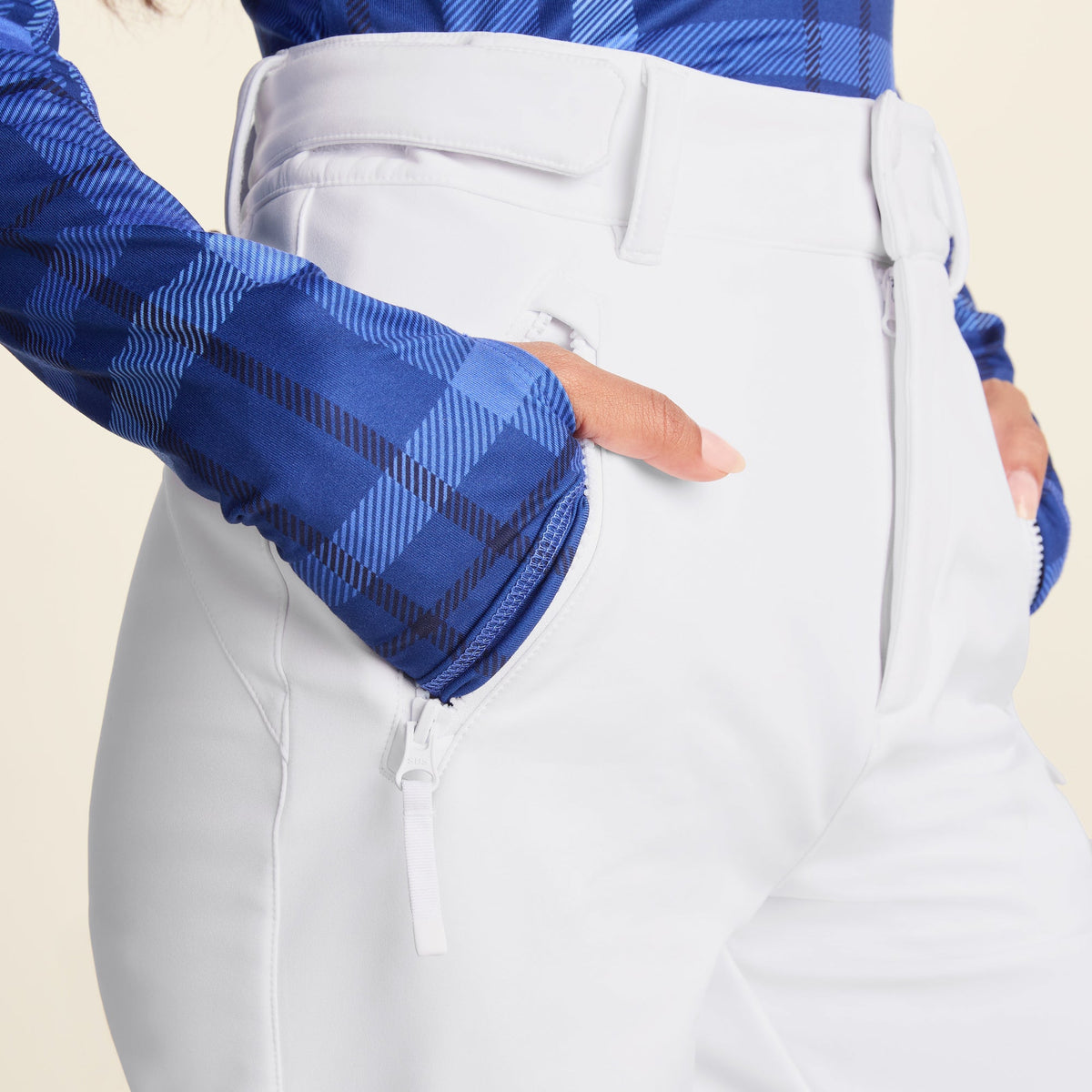 Annecy Womens Softshell Salopettes - Optic White - Image 7