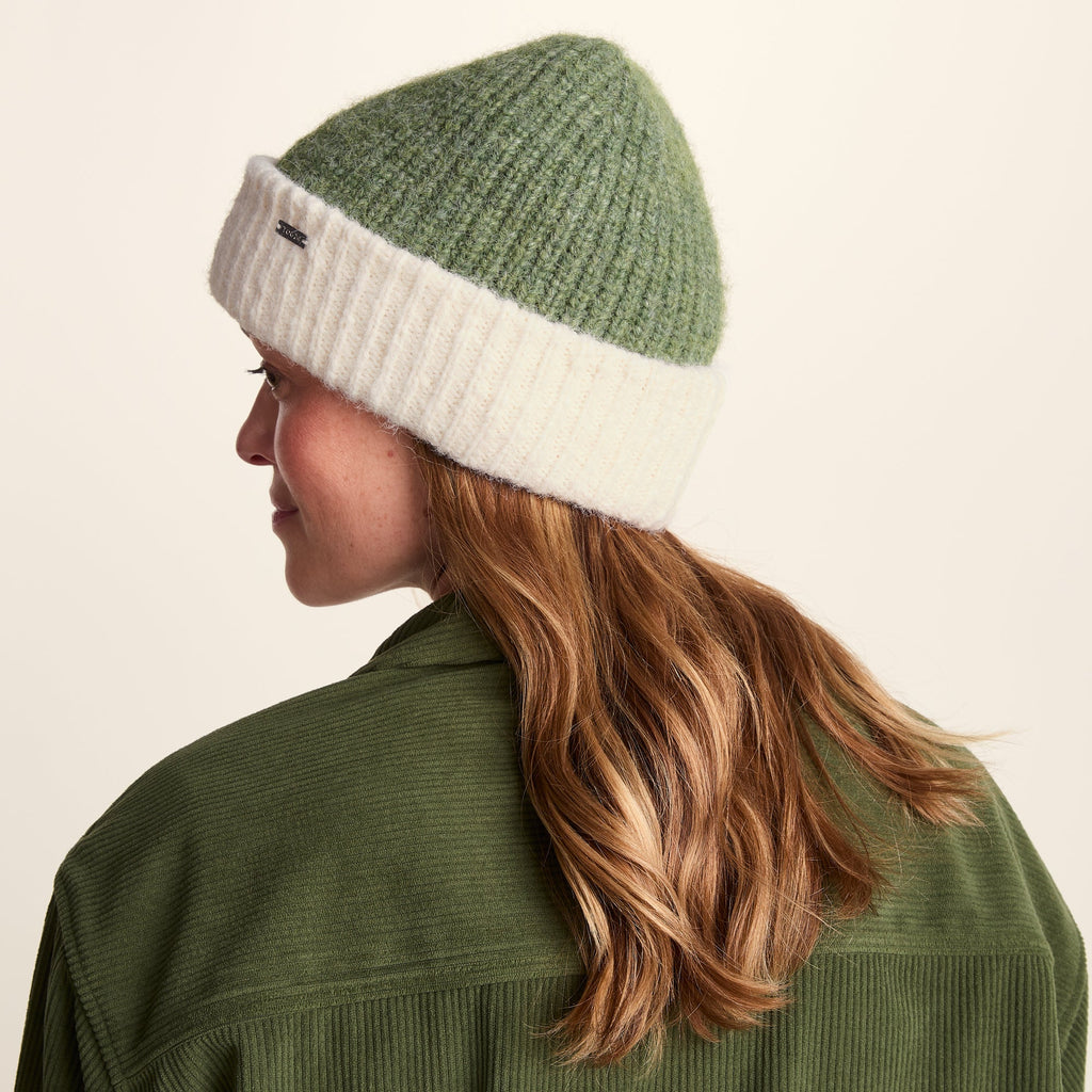 Becky Brushed Chunky Knit Beanie - Dark Matcha - Image 3
