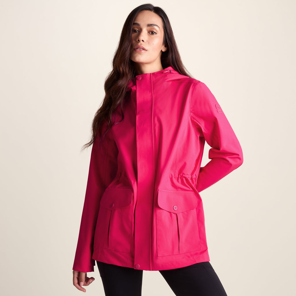 Burradon Womens Waterproof Jacket - Magenta Pink - Image 9