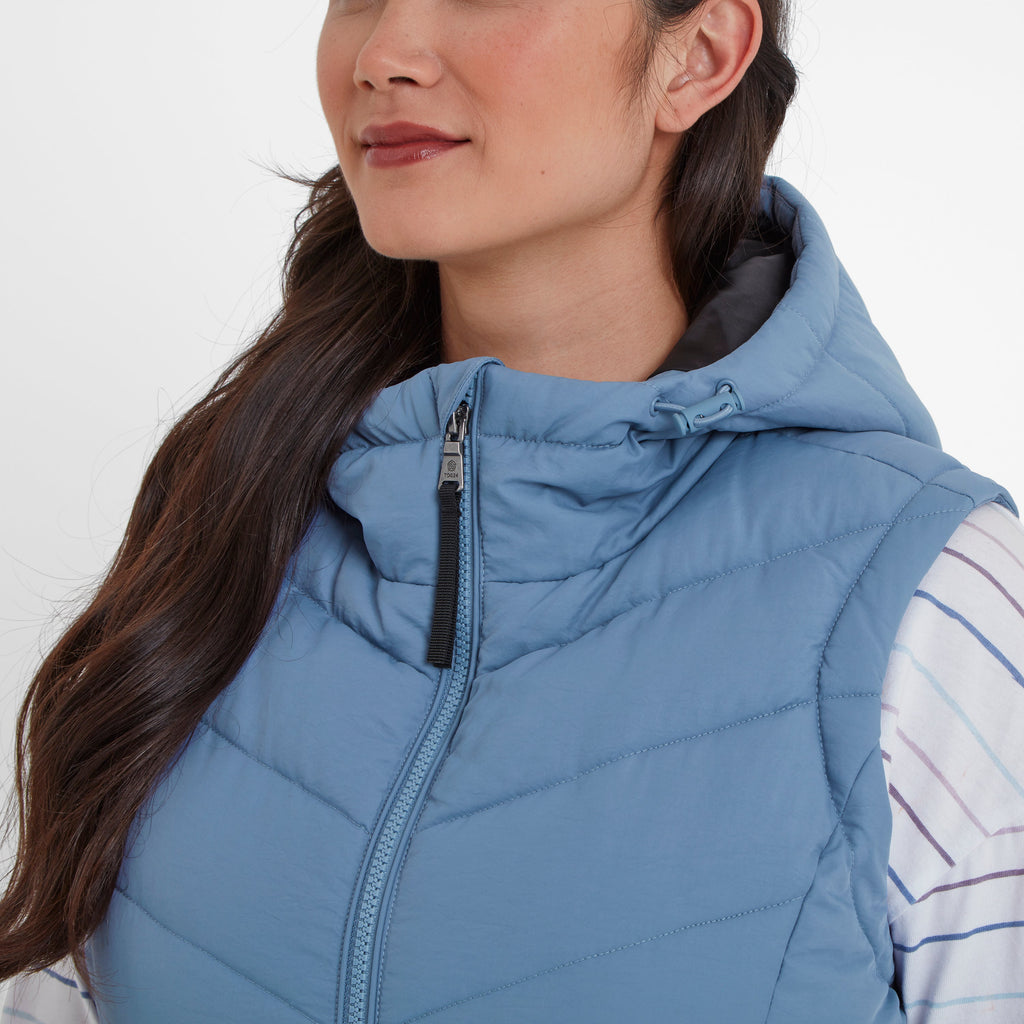Calvo Womens Padded Gilet - Misty Blue - Image 5