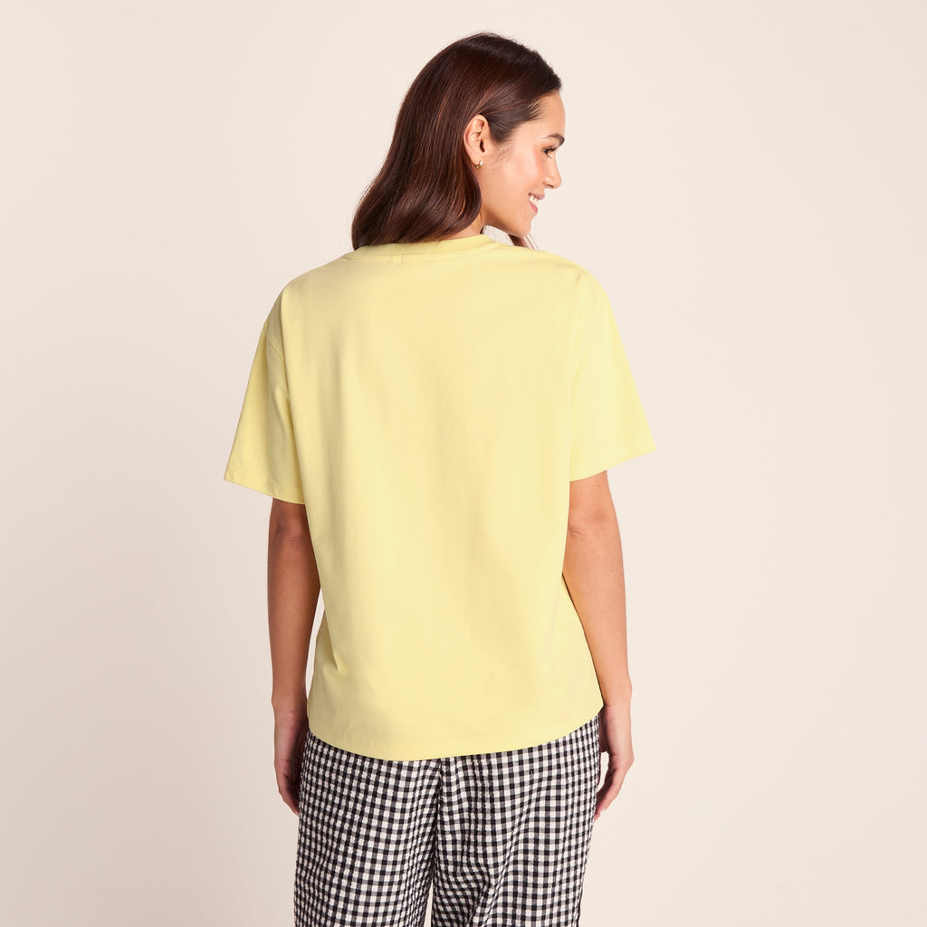 Cello Womens Relaxed Fit Premium Supersoft T-Shirt - Butter Yellow - Image 3