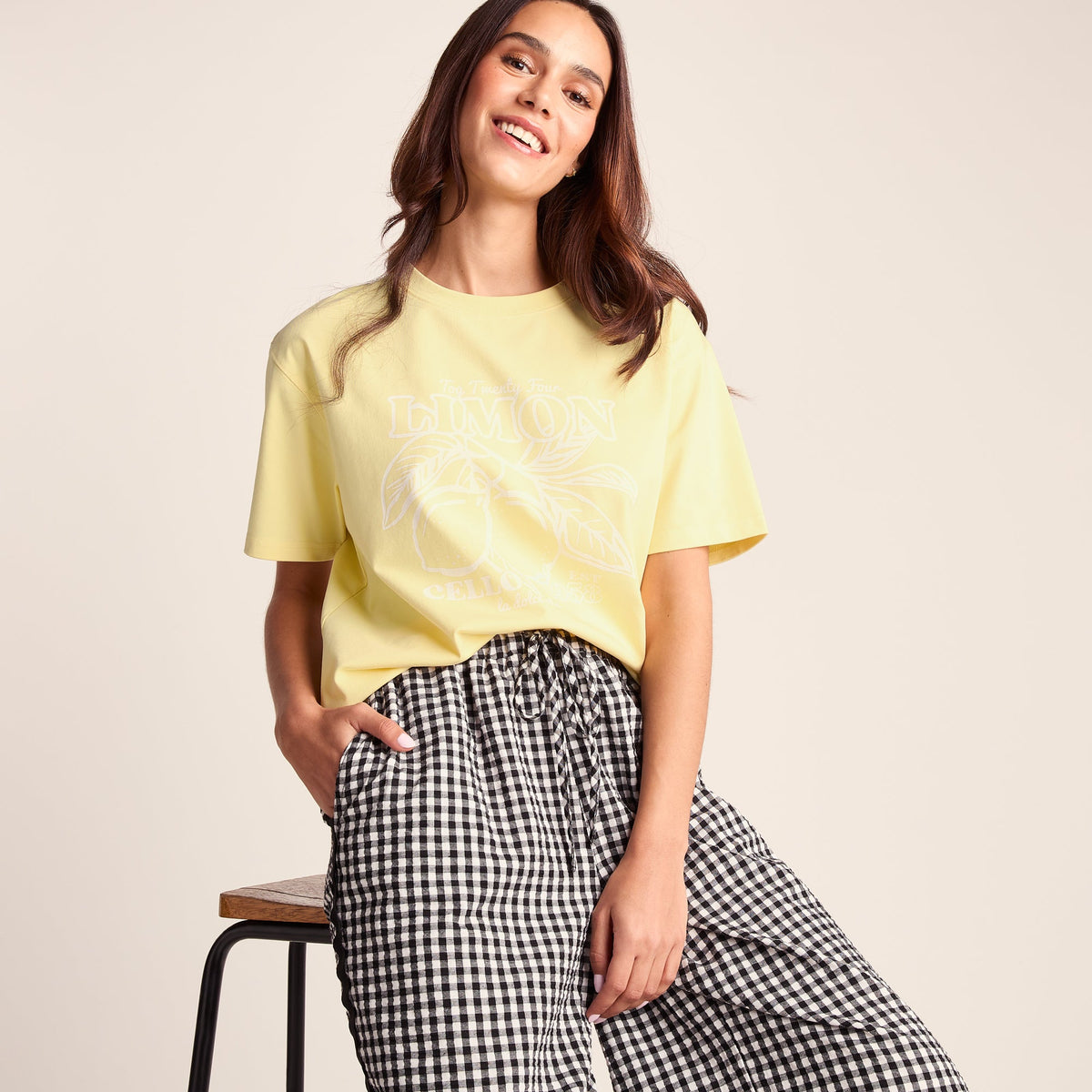 Cello Womens Relaxed Fit Premium Supersoft T-Shirt - Butter Yellow - Image 4