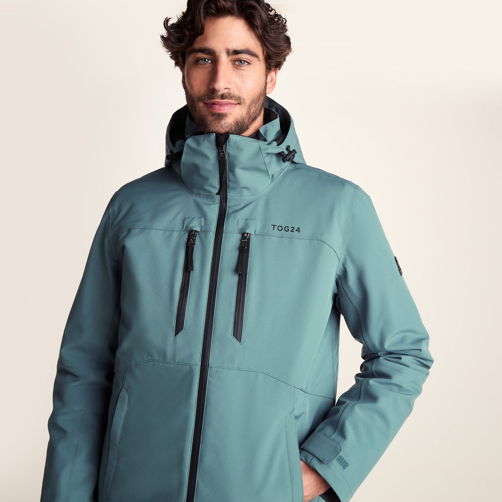 Denton Mens 3-in-1 Waterproof Jacket - Light Teal - Image 7