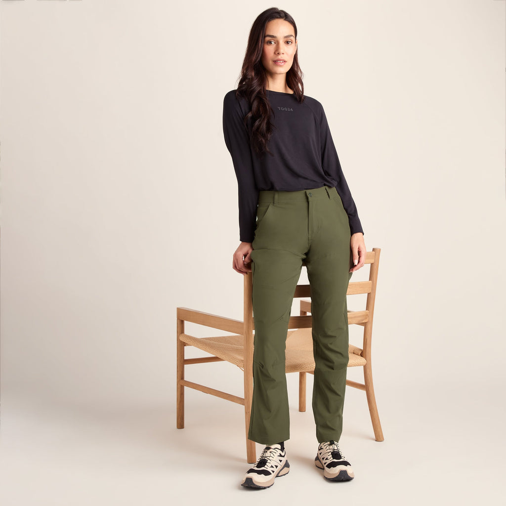 Denver Womens Walking Trousers Regular - Khaki - Image 4