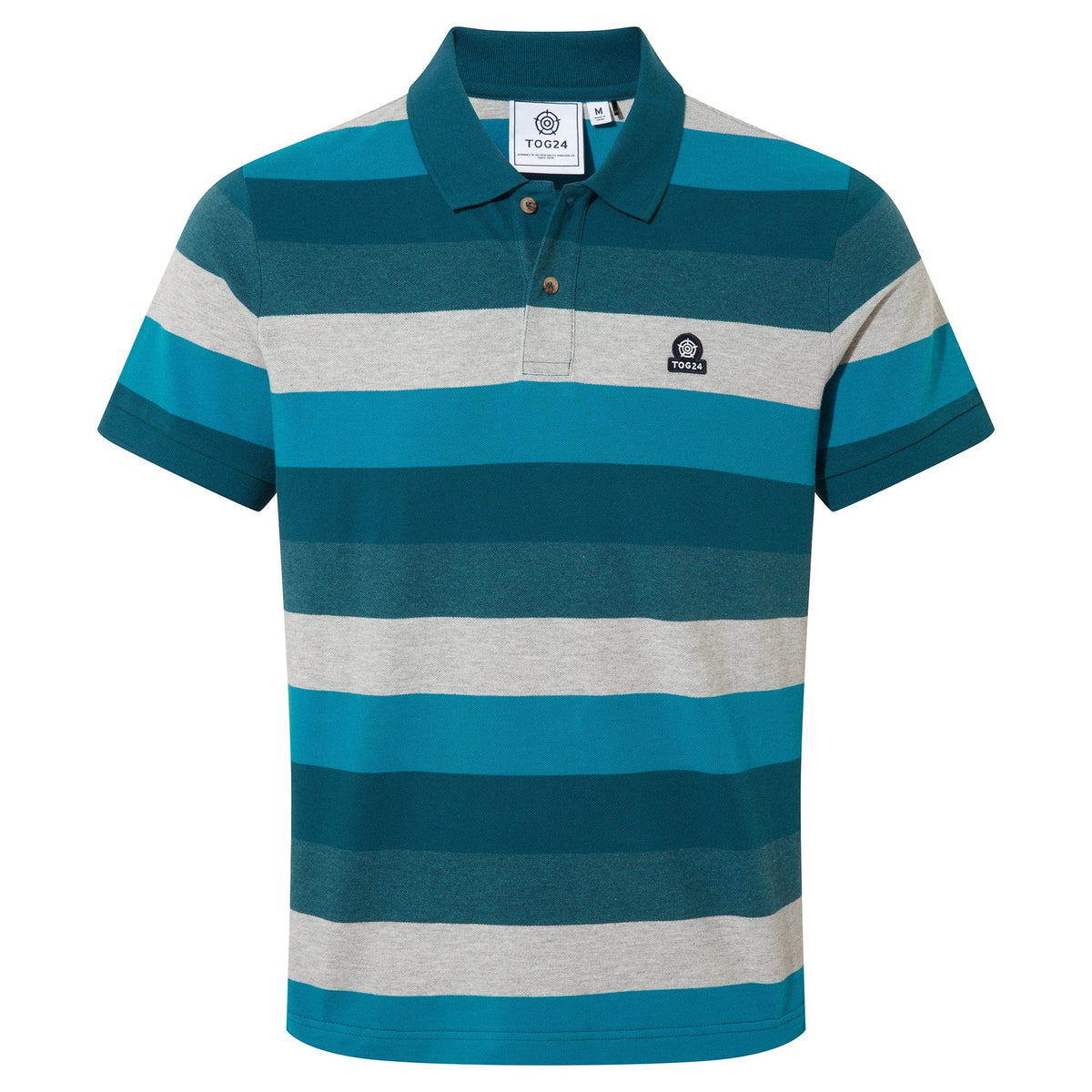Flaxby Mens Polo - Lagoon Blue - Image 3