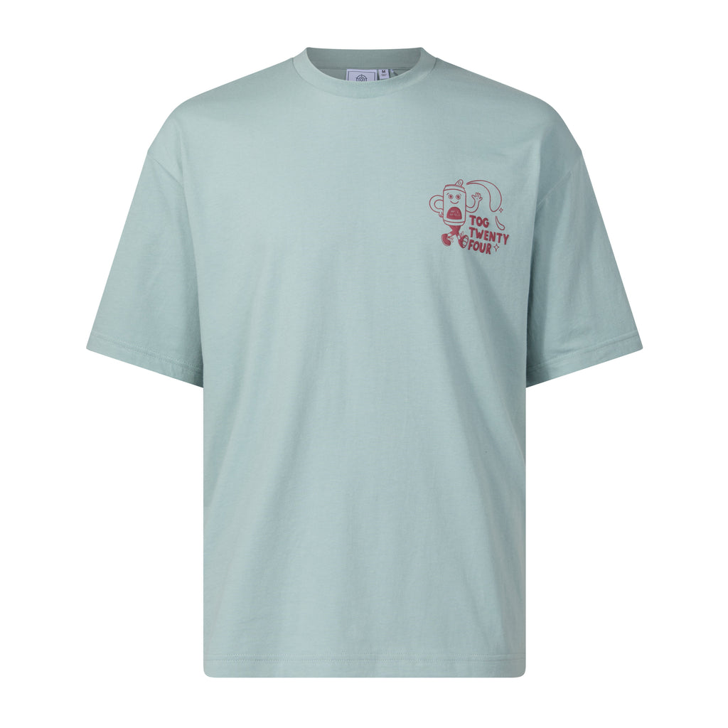 Hop Mens Relaxed Fit Premium Supersoft Hattie Clark T-Shirt - Summer Sky - Image 8