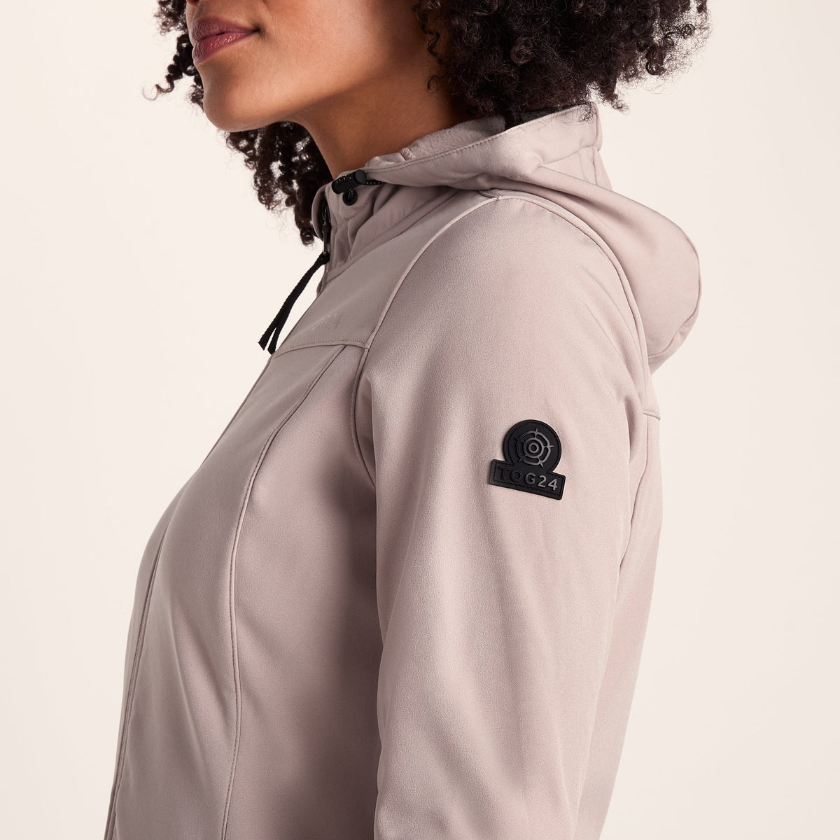 Keld Womens Shower Resistant Hooded Softshell Jacket - Dusky Pink - Image 6