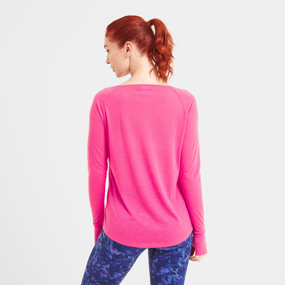 Knowles Womens Long Sleeve Tech Top - Vibrant Pink - Image 6