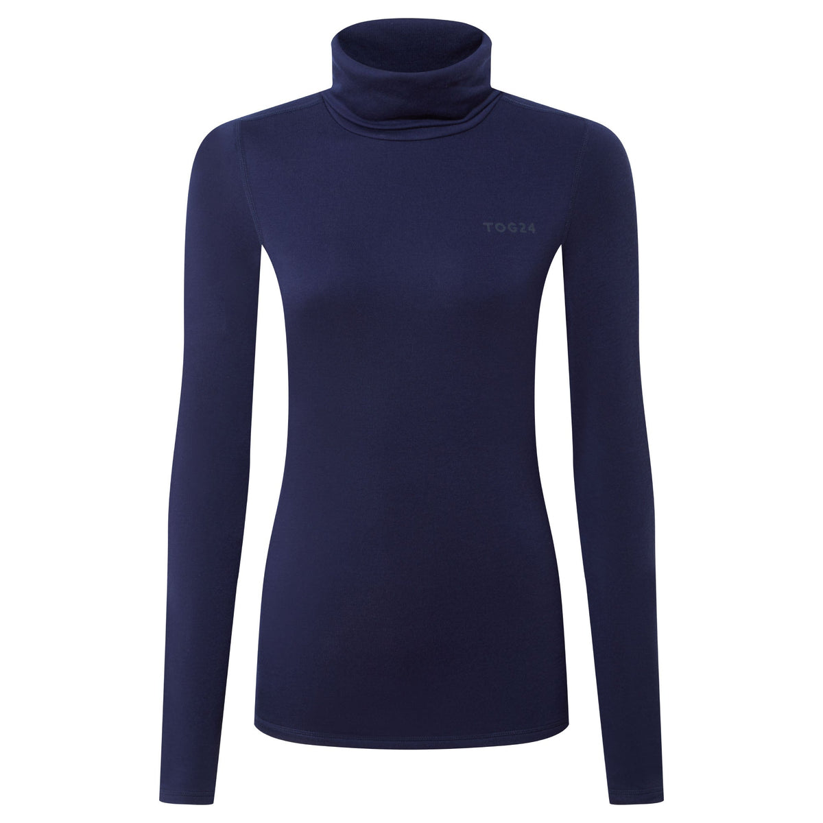 Meru Womens Cashmere Touch Roll Neck Base Layer - Oxford Blue - Image 7