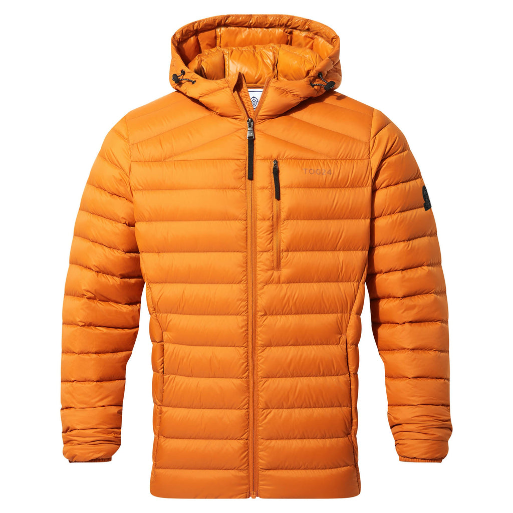 North Mens RDS Certified Down Hooded Jacket - Dark Orange - Image 8