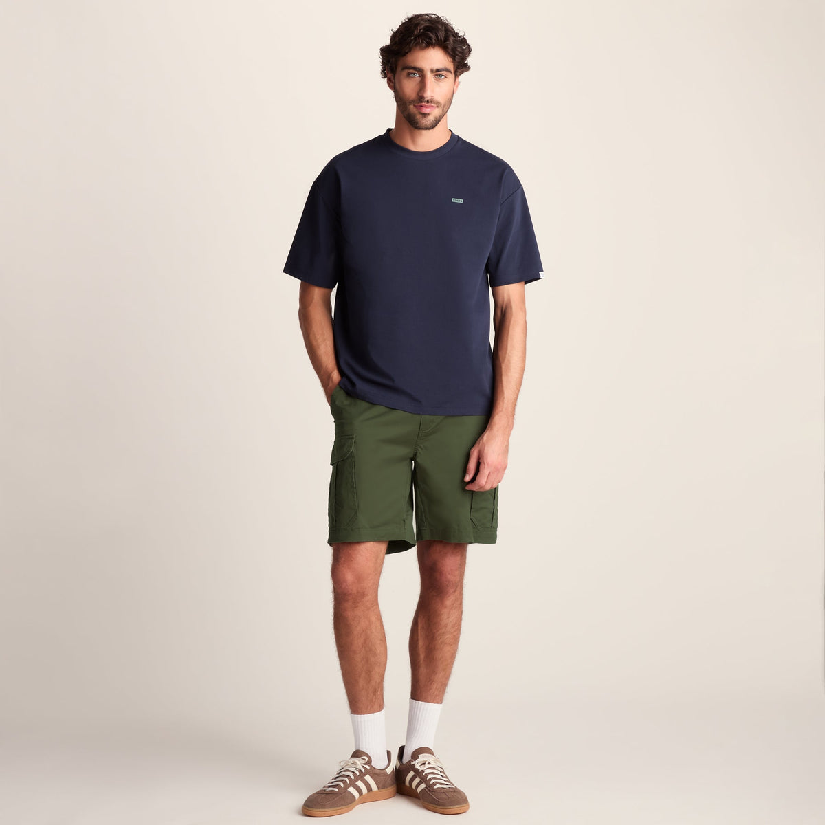 Pace Mens Supersoft Cargo Shorts - Forage Green - Image 2