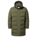 Preece Mens Long Shower Resistant Insulated Jacket - Khaki - Image 8