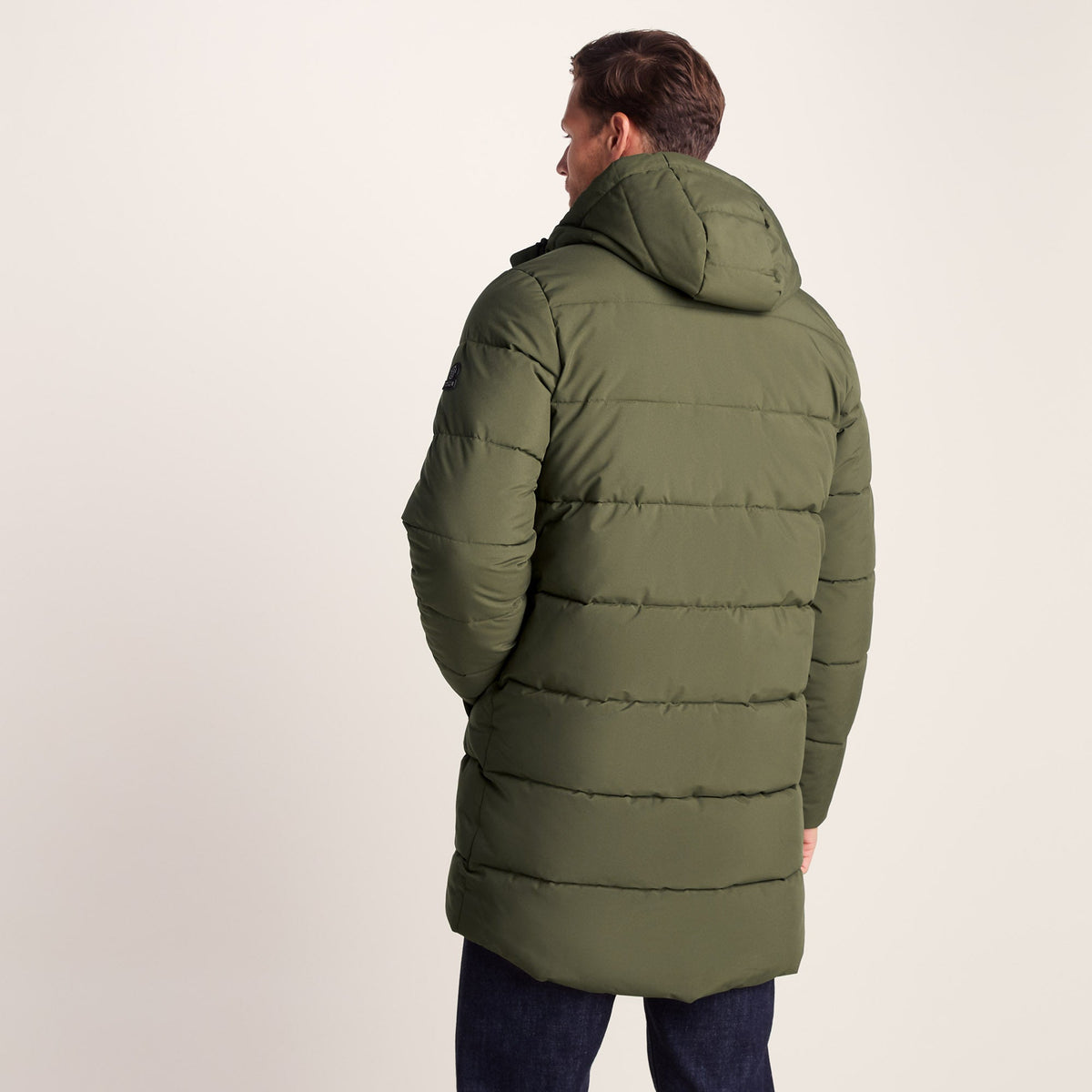 Preece Mens Long Shower Resistant Insulated Jacket - Khaki - Image 4