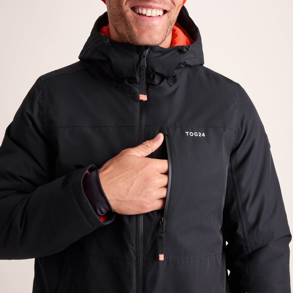 Samoens Mens Waterproof Ski Jacket - Black - Image 8