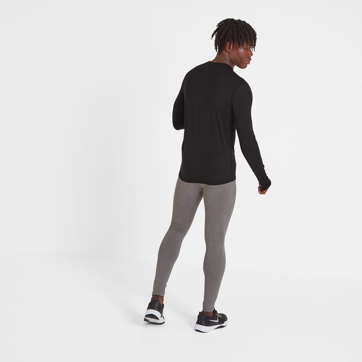 Snowdon Mens Thermal Crew Neck Base Layer - Black - Image 2