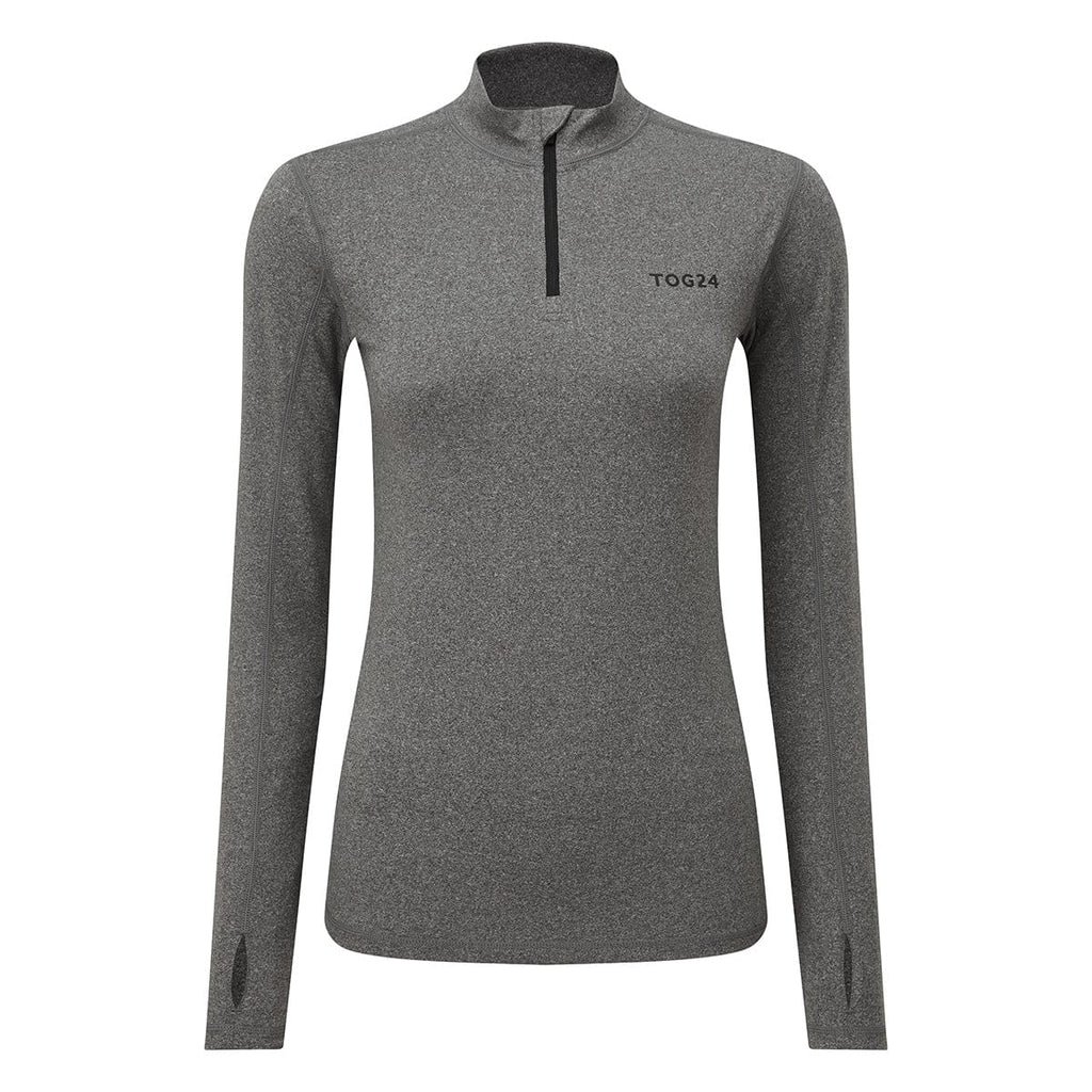 Snowdon Womens Thermal Base Layer Quarter Zip - Grey Marl - Image 7