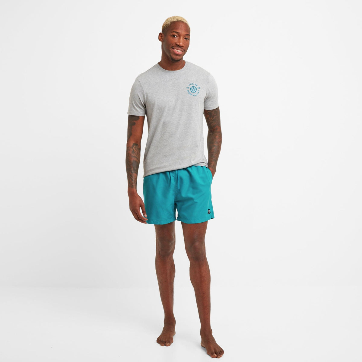 Tristan Mens Swimshorts - Light Turquoise - Image 4