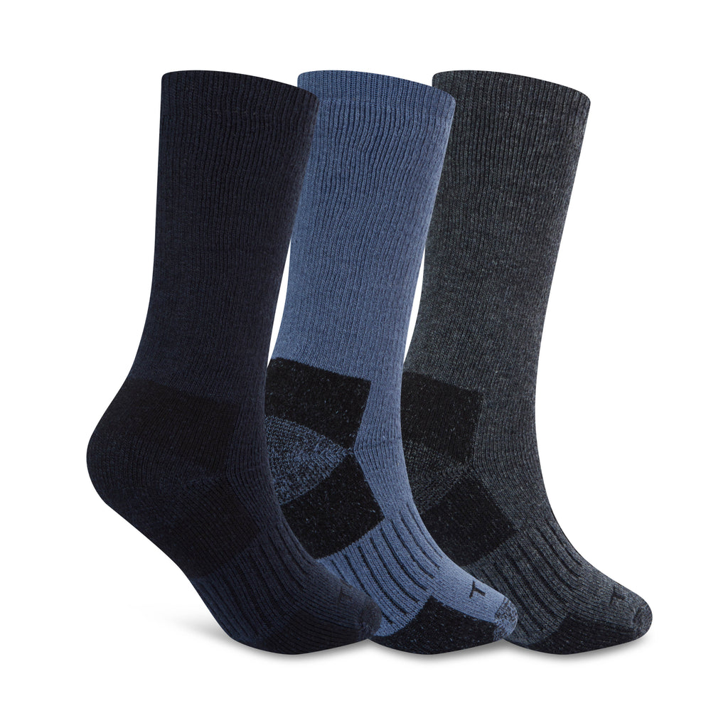 Villach 3 Pack Mens Trek Socks - Dark Indigo/Smokey Blue/Dk Grey Melange - Image 2