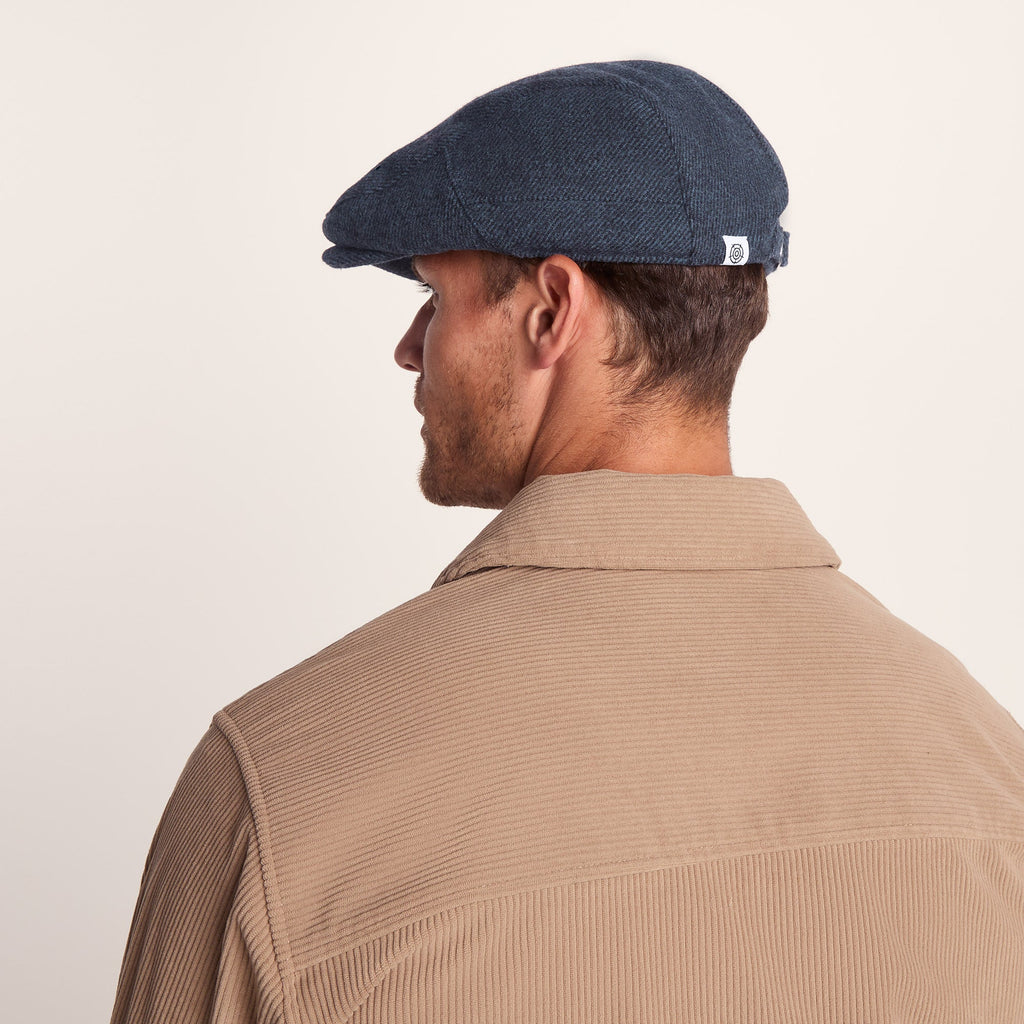 Weighton Knit Flat Cap - Blue Marl - Image 3