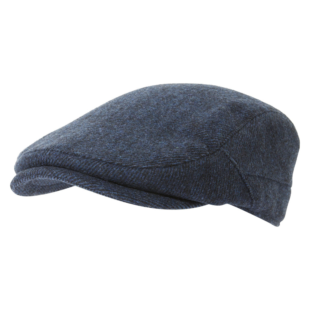 Weighton Knit Flat Cap - Blue Marl - Image 5
