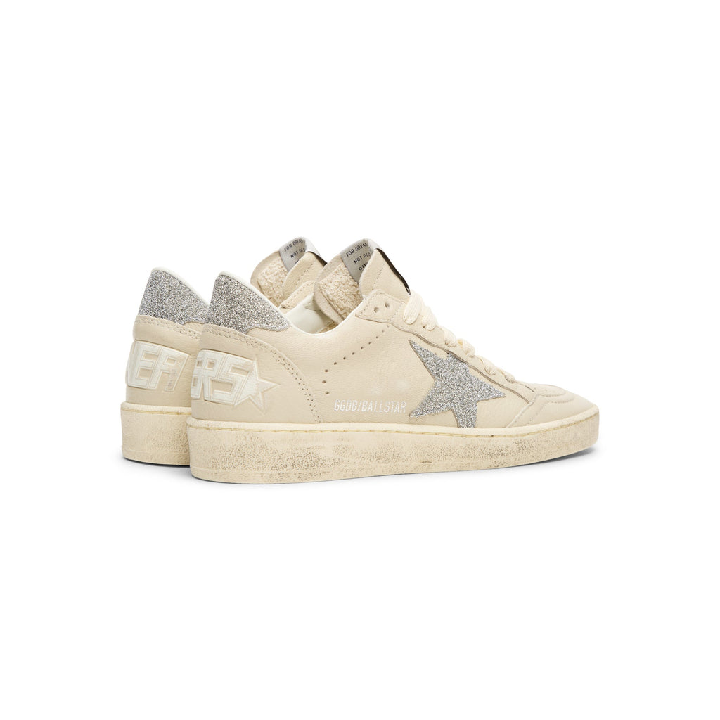 Golden Goose Ballstar Nappa Upper Toe And Spur (Cream/Crystal) - Image 4