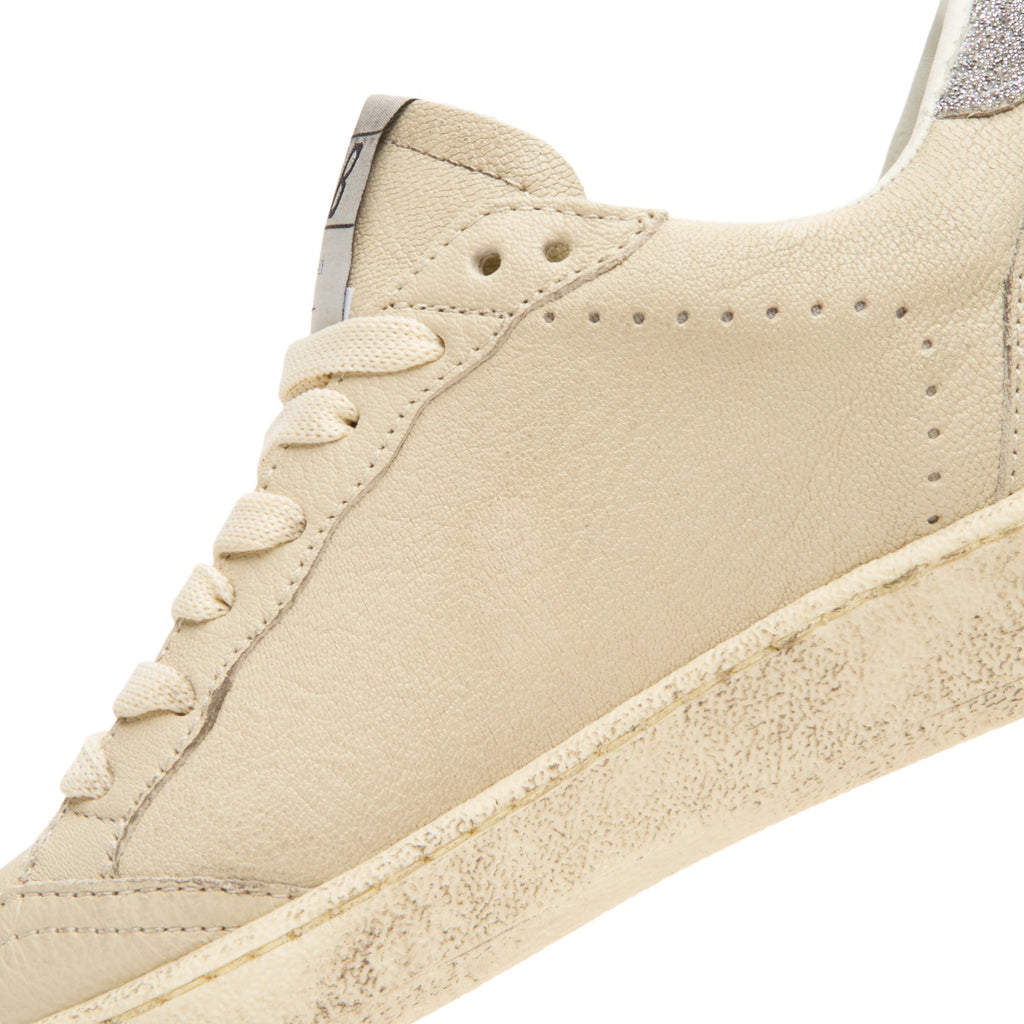 Golden Goose Ballstar Nappa Upper Toe And Spur (Cream/Crystal) - Image 8