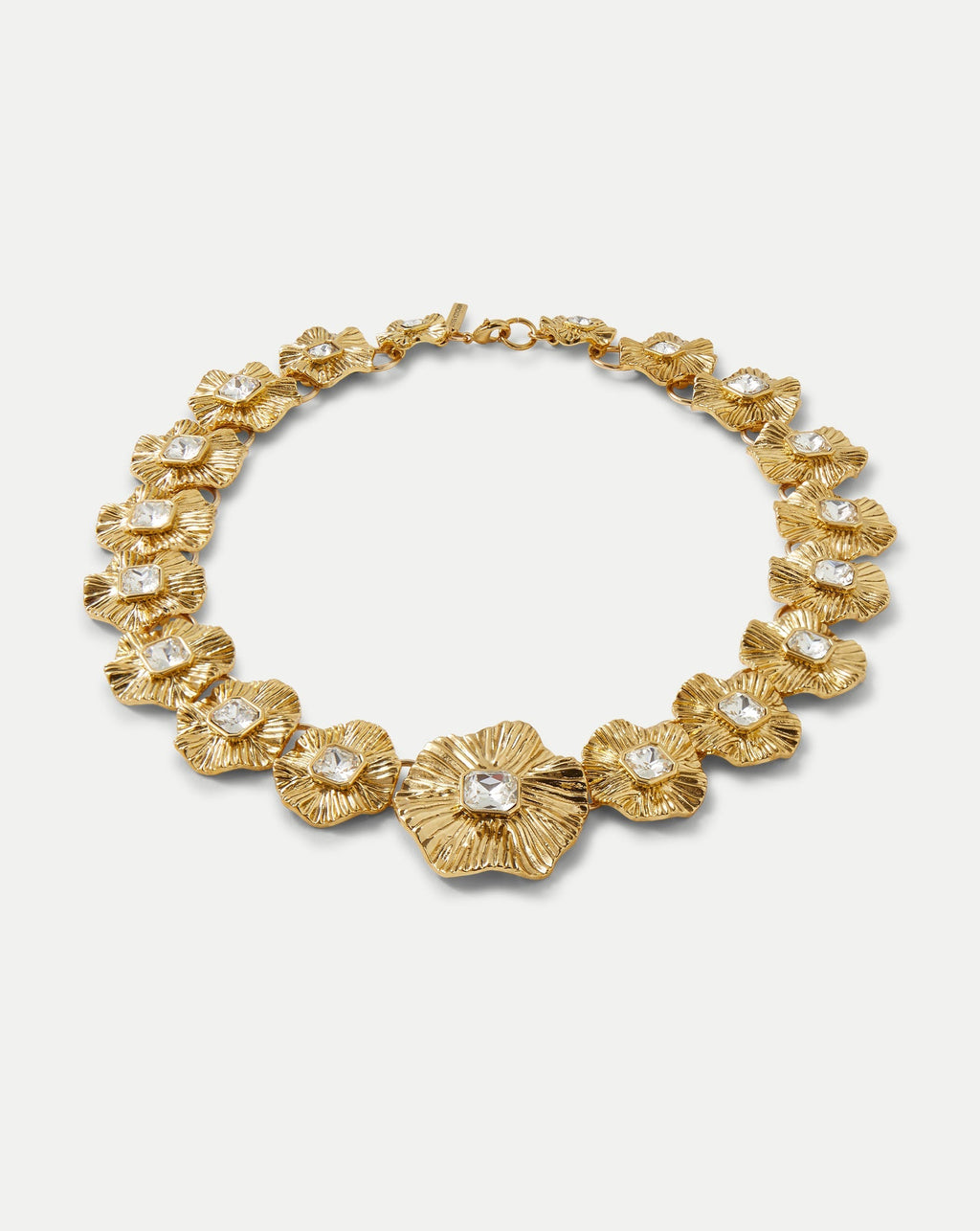 Gold Floral Statement Necklace - Image 3