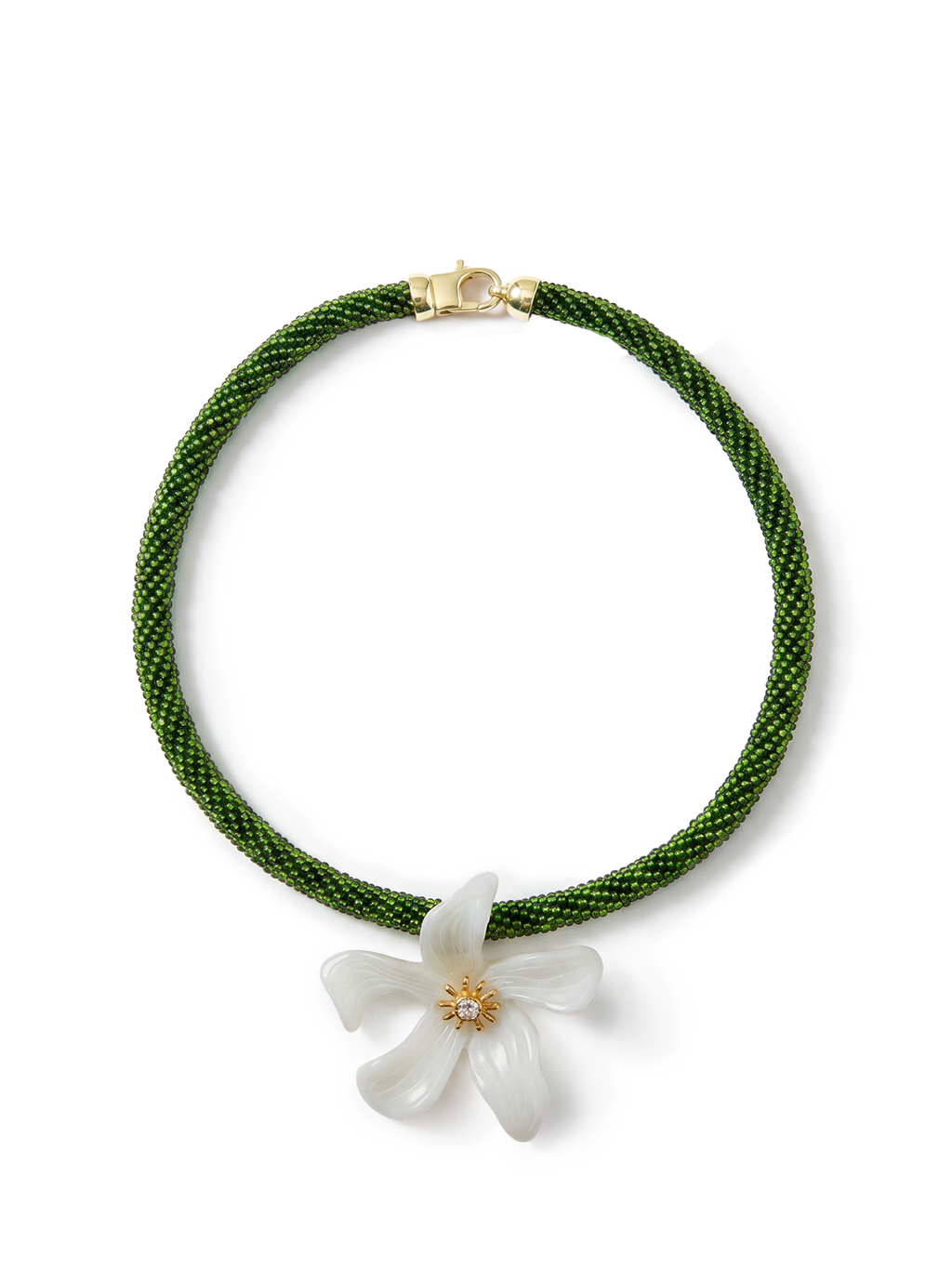 Flower Pendant Beaded Necklace - Image 5