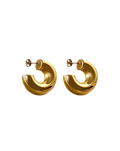 Gold Juliet Chubby Hoop Earrings - Image 2