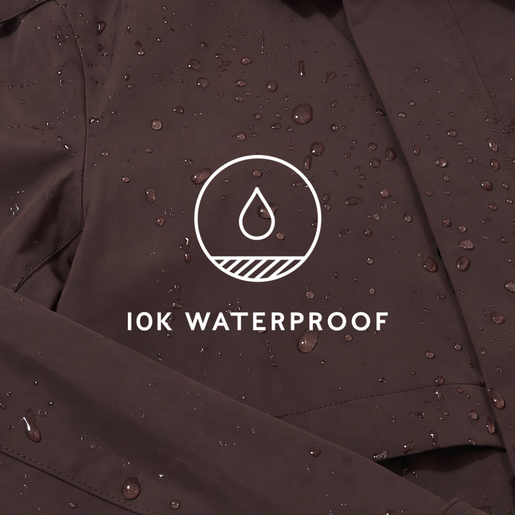 Alva Womens Waterproof Trench Coat - Chocolate Brown - Image 2